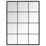 vidaXL Nástenné zrkadlo, čierne 80x60 cm, kov – Obrázok 2