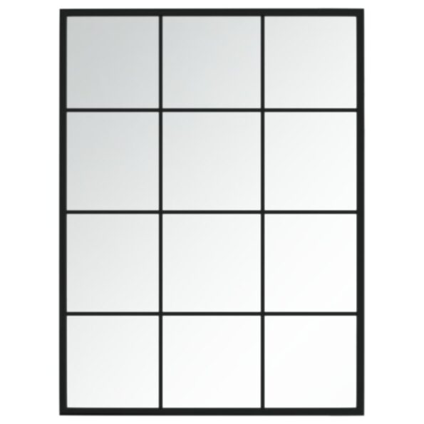 vidaXL Nástenné zrkadlo, čierne 80x60 cm, kov – Obrázok 2