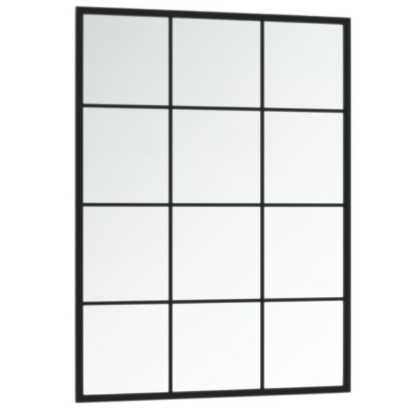 vidaXL Nástenné zrkadlo, čierne 80x60 cm, kov – Obrázok 3