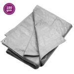 vidaXL Plachta 180 g/m² 4x8 m sivá HDPE