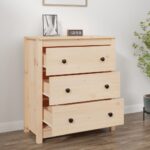 vidaXL Komoda 70x35x80 cm borovicový masív – Obrázok 3