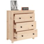vidaXL Komoda 70x35x80 cm borovicový masív – Obrázok 4