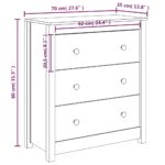 vidaXL Komoda 70x35x80 cm borovicový masív – Obrázok 9