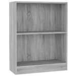 vidaXL Knižnica sivá sonoma 60x24x76 cm spracované drevo – Obrázok 2