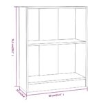 vidaXL Knižnica sivá sonoma 60x24x76 cm spracované drevo – Obrázok 6