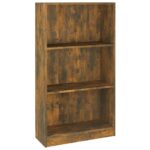 vidaXL Knižnica dymový dub 60x24x109 cm spracované drevo – Obrázok 2