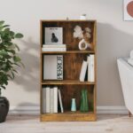 vidaXL Knižnica dymový dub 60x24x109 cm spracované drevo – Obrázok 3
