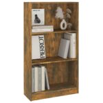 vidaXL Knižnica dymový dub 60x24x109 cm spracované drevo – Obrázok 4