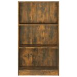 vidaXL Knižnica dymový dub 60x24x109 cm spracované drevo – Obrázok 5