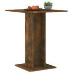 vidaXL Bistro stolík údený dub 60x60x75 cm spracované drevo – Obrázok 3