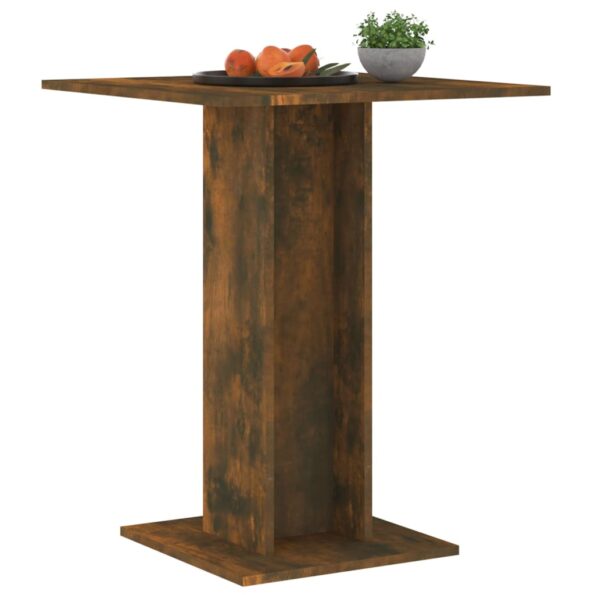 vidaXL Bistro stolík údený dub 60x60x75 cm spracované drevo – Obrázok 3