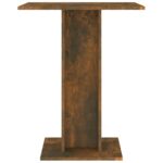 vidaXL Bistro stolík údený dub 60x60x75 cm spracované drevo – Obrázok 4