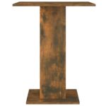 vidaXL Bistro stolík údený dub 60x60x75 cm spracované drevo – Obrázok 5