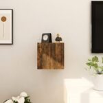 vidaXL Nástenná TV skrinka údený dub 30,5x30x30 cm – Obrázok 3