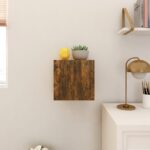 vidaXL Nástenná TV skrinka údený dub 30,5x30x30 cm – Obrázok 4