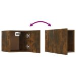 vidaXL Nástenná TV skrinka údený dub 30,5x30x30 cm – Obrázok 10