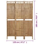 vidaXL Paraván s 3 panelmi bambusový 120x180 cm – Obrázok 8