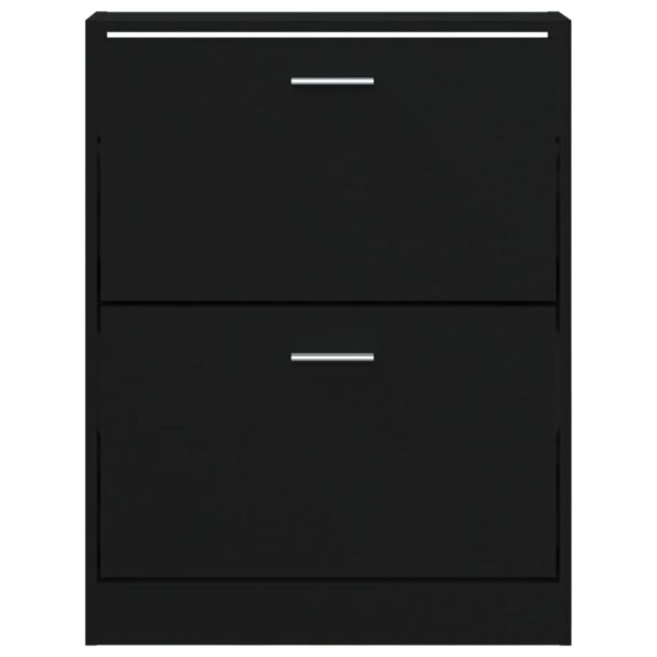 vidaXL Botník čierny 59x17x81 cm spracované drevo – Obrázok 5