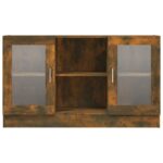 vidaXL Vitrína dymový dub 120x30,5x70 cm spracované drevo – Obrázok 3