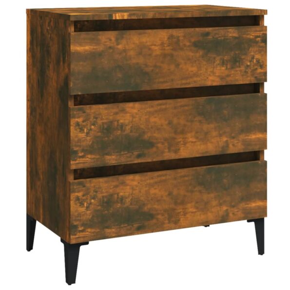vidaXL Komoda dymový dub 60x35x69 cm spracované drevo – Obrázok 2
