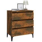vidaXL Komoda dymový dub 60x35x69 cm spracované drevo – Obrázok 4