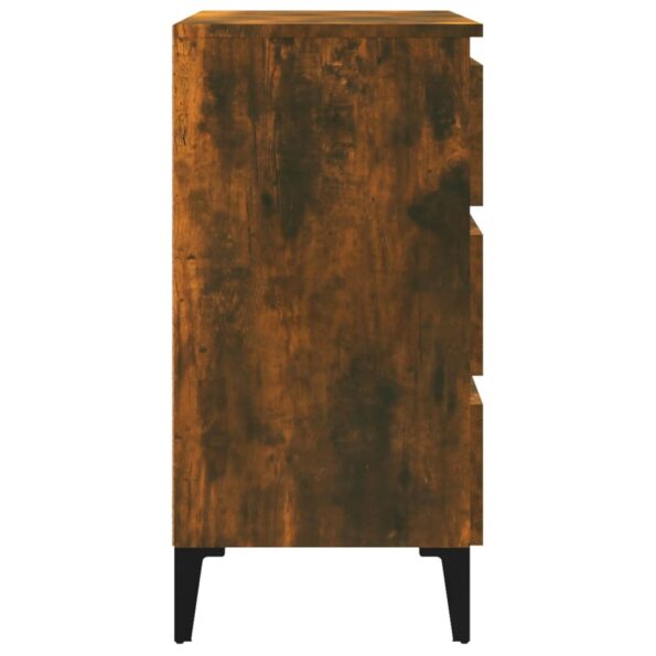 vidaXL Komoda dymový dub 60x35x69 cm spracované drevo – Obrázok 7