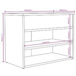 vidaXL Lavica na topánky dymový dub 60x30x45 cm spracované drevo – Obrázok 9