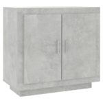 vidaXL Komoda betónová sivá 80x40x75 cm spracované drevo – Obrázok 2