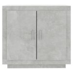 vidaXL Komoda betónová sivá 80x40x75 cm spracované drevo – Obrázok 3