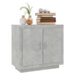 vidaXL Komoda betónová sivá 80x40x75 cm spracované drevo – Obrázok 8