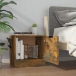vidaXL Nočné stolíky 2 ks dymový dub 40x39x40 cm – Obrázok 4