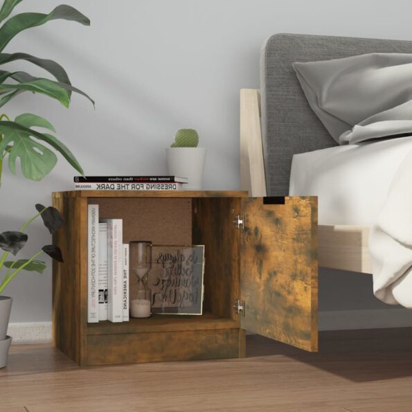 vidaXL Nočné stolíky 2 ks dymový dub 40x39x40 cm – Obrázok 4