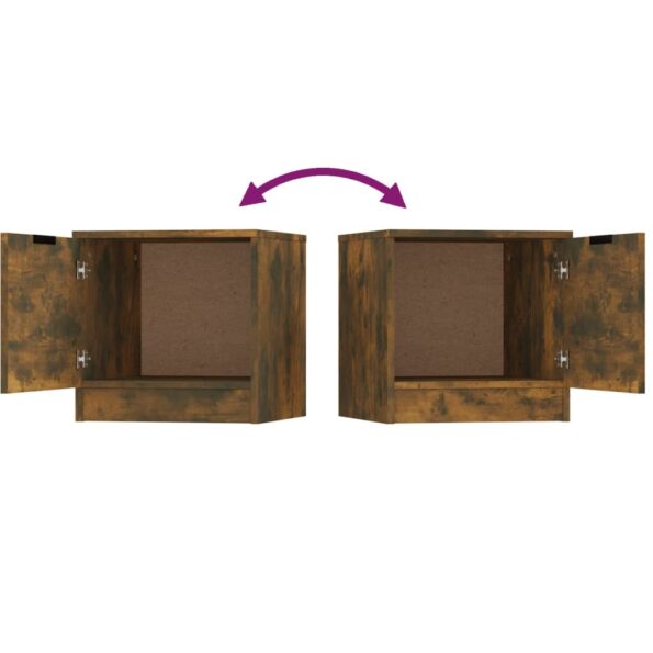 vidaXL Nočné stolíky 2 ks dymový dub 40x39x40 cm – Obrázok 10
