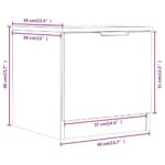 vidaXL Nočné stolíky 2 ks dymový dub 40x39x40 cm – Obrázok 11