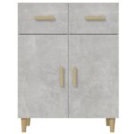 vidaXL Komoda betónovo sivá 69,5x34x89 cm spracované drevo – Obrázok 3