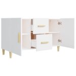 vidaXL Komoda, biela 100x36x60 cm, kompozitné drevo – Obrázok 5