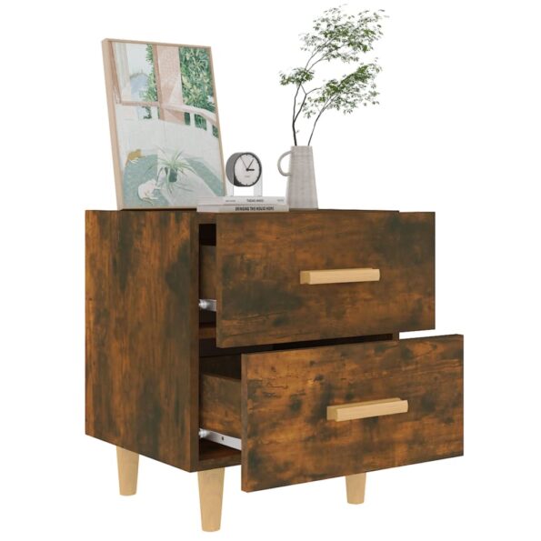 vidaXL Nočný stolík dymový dub 40x35x47,5 cm – Obrázok 6