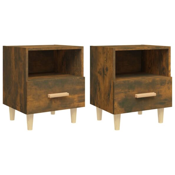 vidaXL Nočné stolíky 2 ks dymový dub 40x35x47 cm – Obrázok 2