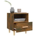 vidaXL Nočné stolíky 2 ks dymový dub 40x35x47 cm – Obrázok 3