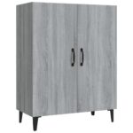 vidaXL Komoda sivý dub sonoma 70x34x90 cm spracované drevo – Obrázok 2