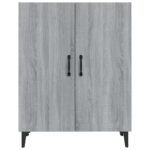 vidaXL Komoda sivý dub sonoma 70x34x90 cm spracované drevo – Obrázok 3