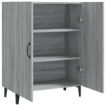 vidaXL Komoda sivý dub sonoma 70x34x90 cm spracované drevo – Obrázok 4