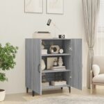 vidaXL Komoda sivý dub sonoma 70x34x90 cm spracované drevo – Obrázok 6