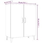 vidaXL Komoda sivý dub sonoma 70x34x90 cm spracované drevo – Obrázok 8