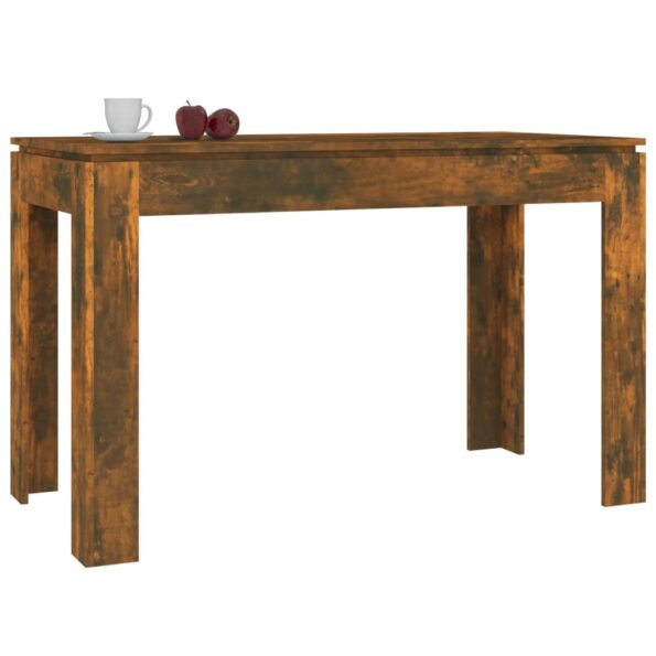 vidaXL Jedálenský stôl dymový dub 120x60x76 cm kompozitné drevo – Obrázok 3