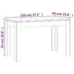 vidaXL Jedálenský stôl dymový dub 120x60x76 cm kompozitné drevo – Obrázok 6