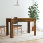 vidaXL Jedálenský stôl dymový dub 120x60x76 cm kompozitné drevo