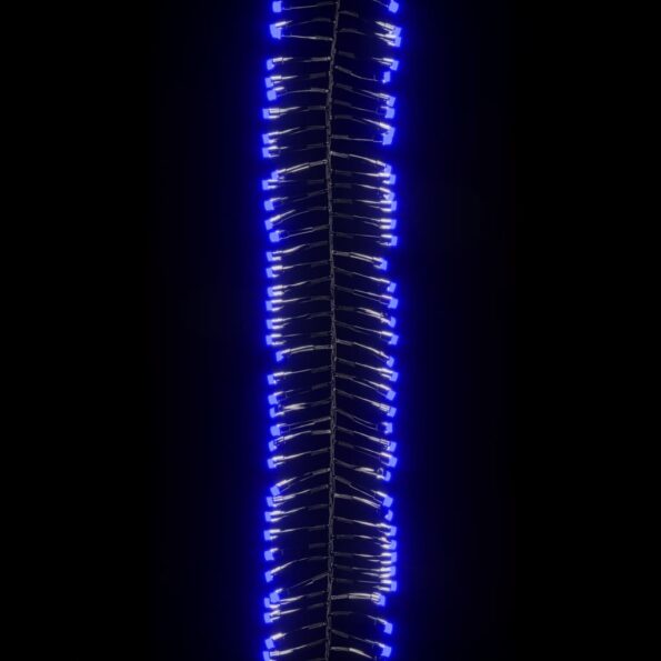 vidaXL Reťaz so zhlukmi LED, 1000 diód, modrá 11 m, PVC – Obrázok 4