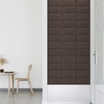 vidaXL Nástenné panely 12 ks sivohnedé 30x15 cm látkové 0,54 m² – Obrázok 6