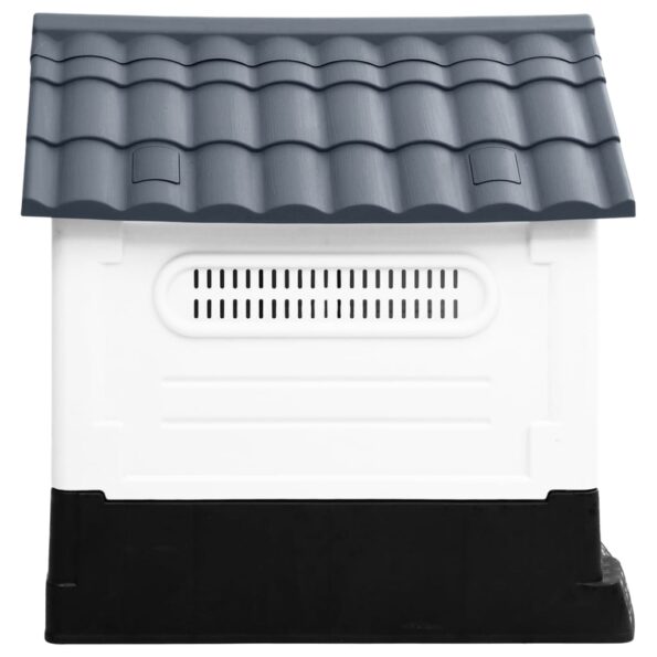 vidaXL Psí domček sivý 57x68x66 cm polypropylén – Obrázok 3